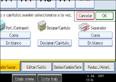 Ilustraci&oacute;n de la pantalla del panel de operaciones