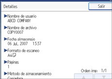 Ilustración de la pantalla del panel de mandos
