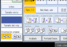 Ilustraci&oacute;n de la pantalla del panel de mandos