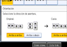 Ilustraci&oacute;n de la pantalla del panel de operaciones
