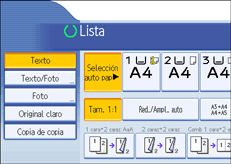Ilustraci&oacute;n de la pantalla del panel de operaciones