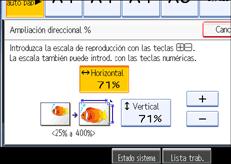 Ilustración de la pantalla del panel de operaciones