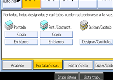 Ilustración de la pantalla del panel de operaciones