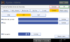 Ilustración del panel de operaciones