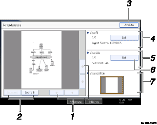 Bild av anv&auml;ndarpanelen (numrerade detaljer)