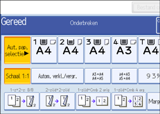 Schermafbeelding bedieningspaneel