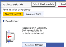 Schermafbeelding bedieningspaneel