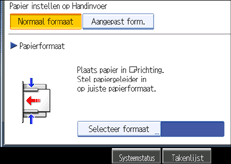Schermafbeelding bedieningspaneel
