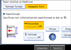 Schermafbeelding bedieningspaneel