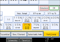 Schermafbeelding bedieningspaneel