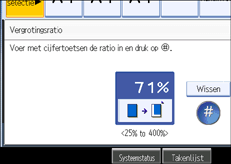 Schermafbeelding bedieningspaneel