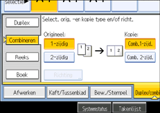 Schermafbeelding bedieningspaneel