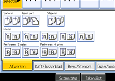 Schermafbeelding bedieningspaneel