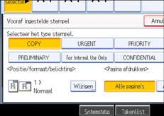 Schermillustratie bedieningspaneel