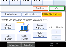 Schermafbeelding bedieningspaneel