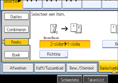 Schermafbeelding bedieningspaneel