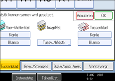 Schermafbeelding bedieningspaneel
