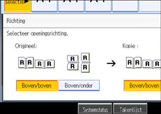 Schermafbeelding bedieningspaneel