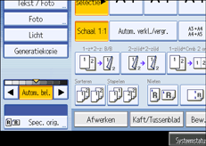 Schermafbeelding bedieningspaneel