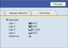 Schermafbeelding Bedieningspaneel