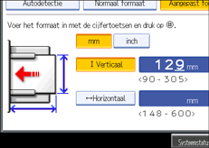 Schermafbeelding van het bedieningspaneel