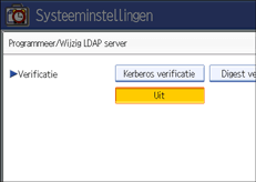 Schermafbeelding van het bedieningspaneel