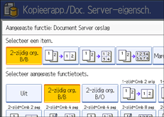 Schermafbeelding van het bedieningspaneel
