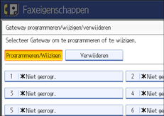 Schermafbeelding van het bedieningspaneel