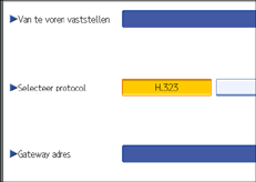 Schermafbeelding van het bedieningspaneel