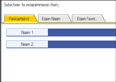 Schermafbeelding van het bedieningspaneel