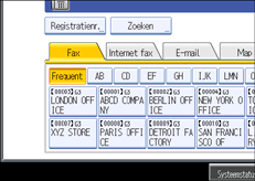 Schermafbeelding van het bedieningspaneel