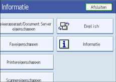 Schermafbeelding Bedieningspaneel
