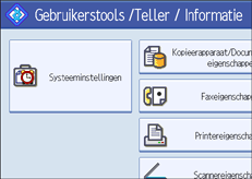 Schermafbeelding van het bedieningspaneel