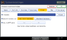 Schermafbeelding van het bedieningspaneel