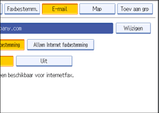 Schermafbeelding van het bedieningspaneel