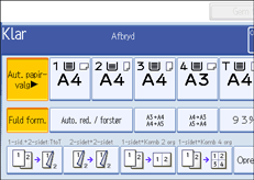 Illustration af betjeningspanelets sk&aelig;rm