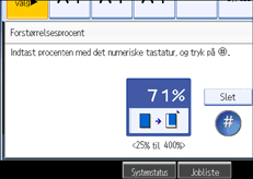 Illustration af betjeningspanelets sk&aelig;rm
