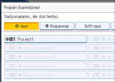 Illustration af betjeningspanelets sk&aelig;rm