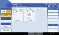 Illustration af betjeningspanelets skærm