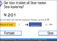Illustration af betjeningspanelets skærm