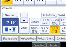 Illustration af betjeningspanelets sk&aelig;rm