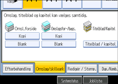 Illustration af betjeningspanelets skærm