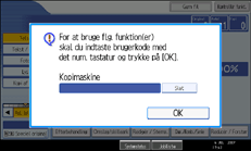 Illustration af betjeningspanelskærmen