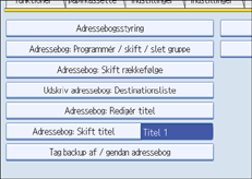 Skærmillustration af betjeningspanel