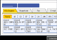 Skærmillustration af betjeningspanel