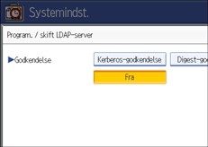 Skærmillustration af betjeningspanel