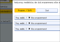 Skærmillustration af betjeningspanel