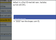 Skærmillustration af betjeningspanel