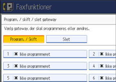 Skærmillustration af betjeningspanel
