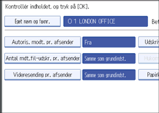 Skærmillustration af betjeningspanel